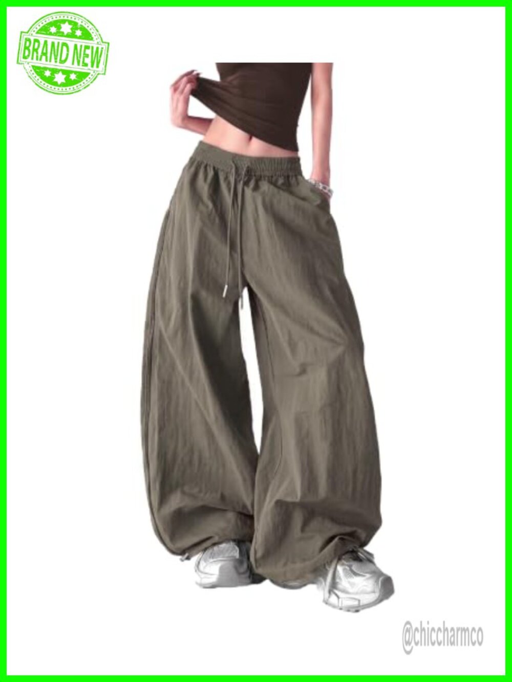 Women's Baggy Sweatpants Wide Leg Parachute Pants